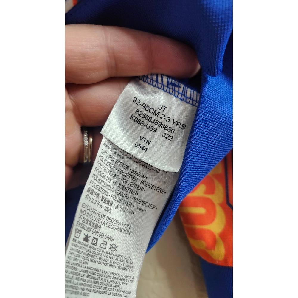 Nike Kids Royal Blue Just Do It Graphic Print Full Zip Track Jacket 3T Boys - Picture 10 of 13